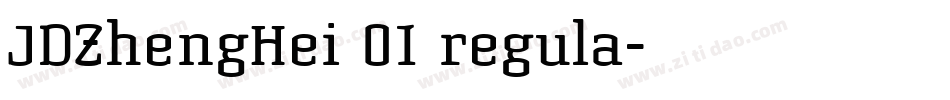 JDZhengHei 01 regula字体转换